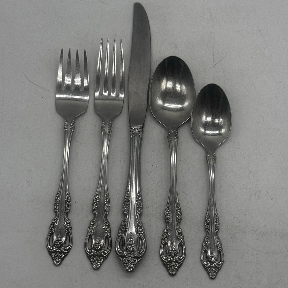 Oneida Community BRAHMS 5pc Place Setting Vintage Stainless Steel Flatware